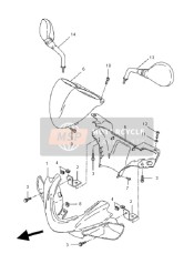 5BRF614301S0, Obere Lenkerabdeckung 1, Yamaha, 0